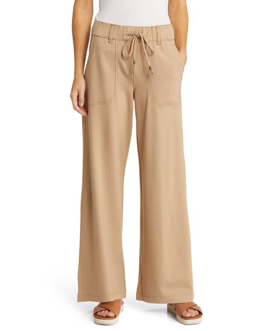 Wit & Wisdom Natural 'ab'leisure Pull-on High Waist Wide Leg Knit Pants