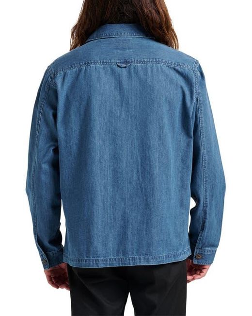 Quiksilver Blue Denim Button-Up Overshirt for men