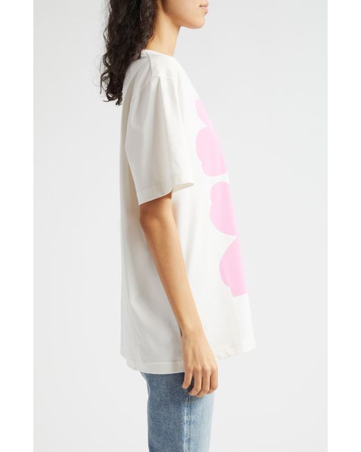 Marimekko Pink Embla Unikko Floral Cotton Graphic T-shirt