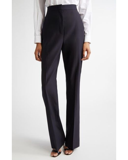 VIP【関税送料無料】希少 MAX MARA BLACK VIRGIN WOOL PANTS Max Mara Delfino Long Virgin Wool & Silk Flare Leg Trousers