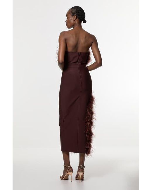 karen millen brown dress Karen Millen Brown Drama Kimono Sleeve Printed And Beaded Woven Maxi D   Reliked