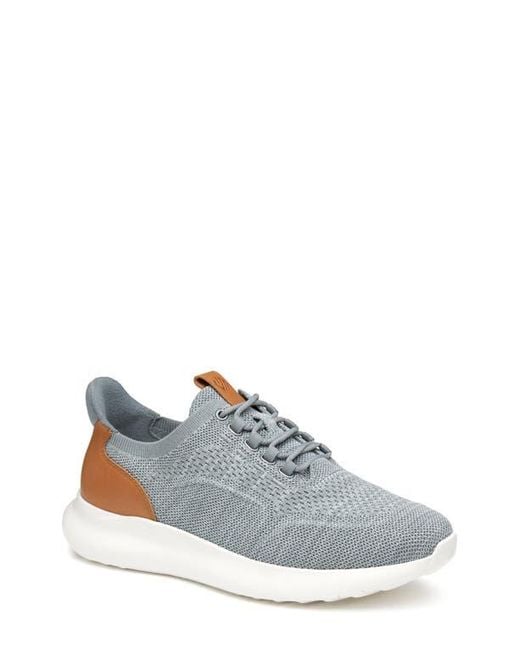 Johnston & Murphy White Amherst 2.0 Knit Plain Toe Sneaker for men