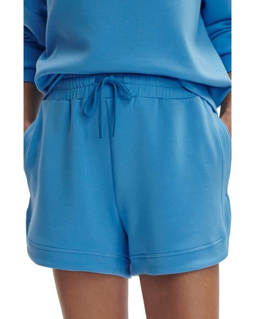 Varley Blue Ollie High Waist Sweat Shorts