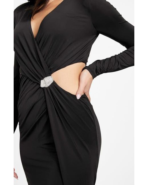 Marciano Elsa Long Sleeve Maxi Dress in Black | Lyst Marciano Elsa Long Sleeve Maxi Dress in Black | Lyst