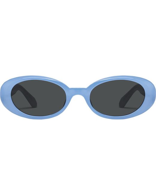 Quay Blue Felt Cute 52Mm Gradient Small Oval Sunglasses