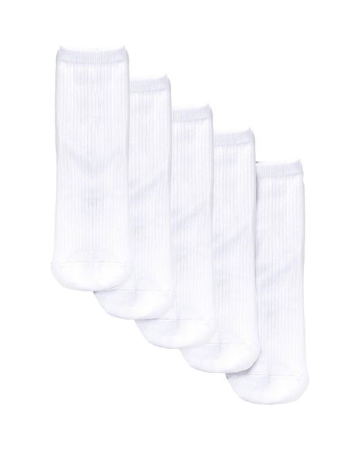 Stems White 5-Pack Everyday Ankle Socks
