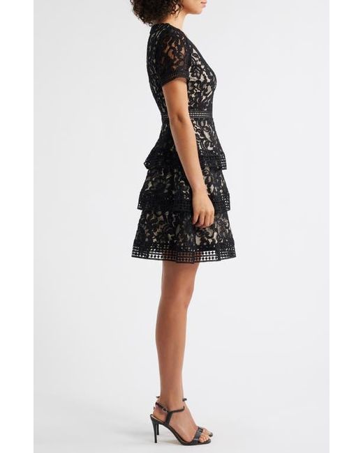 eliza j dress black lace Eliza J Halter Neck 3D Floral Evening Gown EJ3M2071