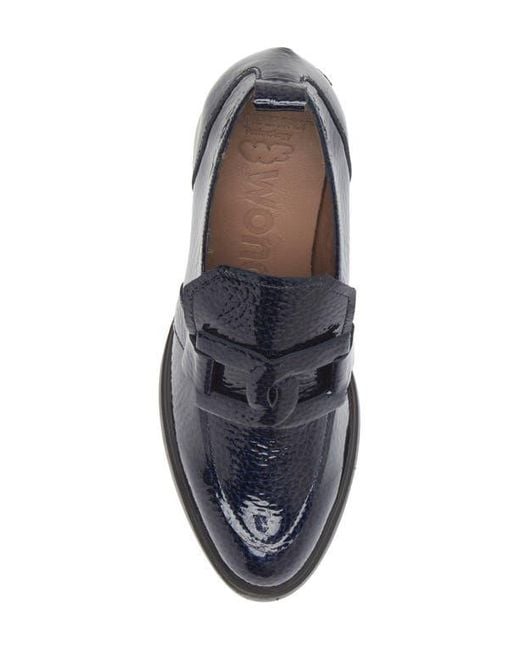 Wonders Blue Loafer Pump