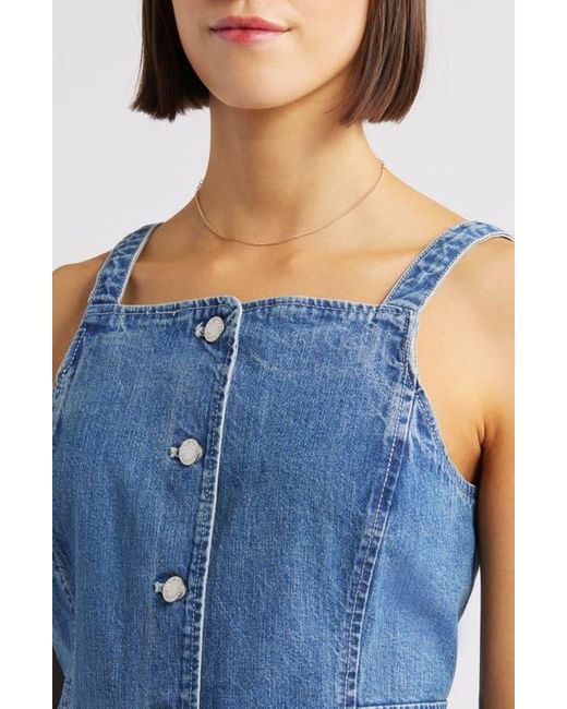 Alex Mill Blue Alexis Button-Up Denim Minidress