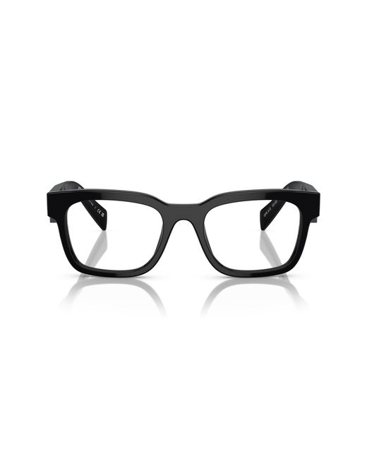 Prada Black 51Mm Rectangle Optical Glasses for men