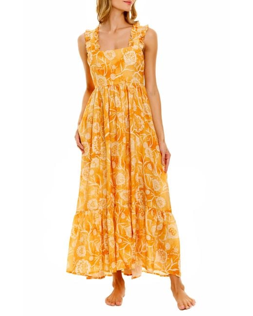 The Lazy Poet Yellow Mika Linen Nightgown At Nordstrom