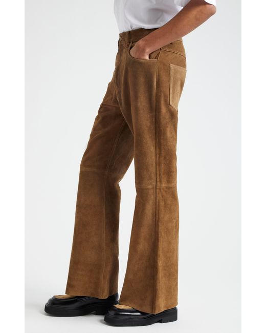 Marni Brown Suede Flare Leg Pants for men