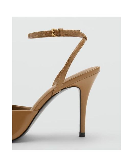 Mango Green Ankle Strap Peep Toe Sandal