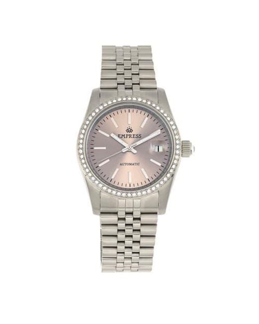 Empress Metallic Constance Automatic Bracelet Watch With Date