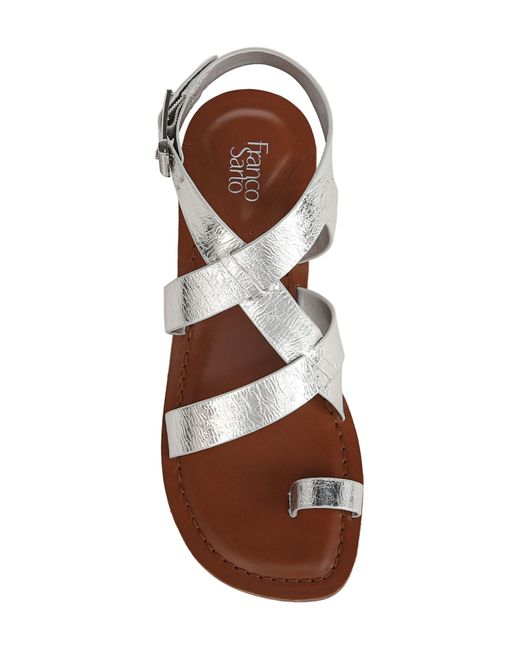 Franco Sarto Metallic Ina Toe Loop Sandal