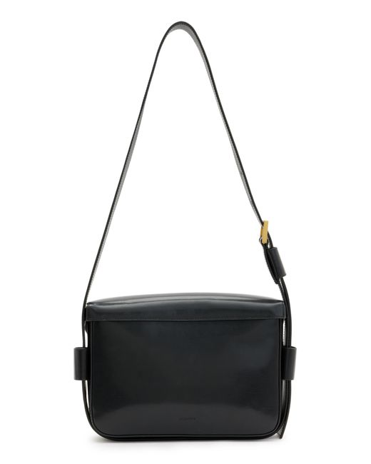AllSaints Black Etienne Leather Shoulder Bag