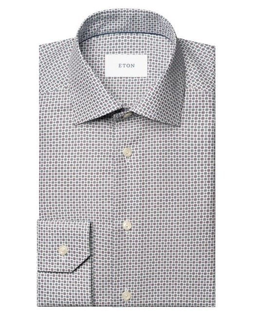 Eton of Sweden Blue Slim Fit Micro Floral Print Shirt for men
