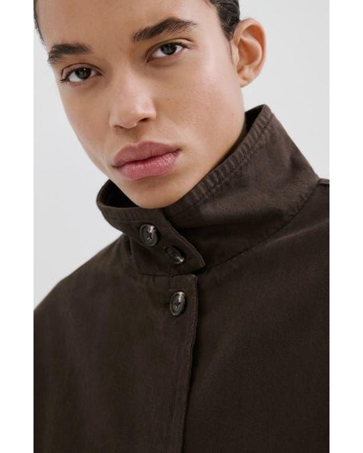 Mango Black Eugenie Cotton Twill Jacket