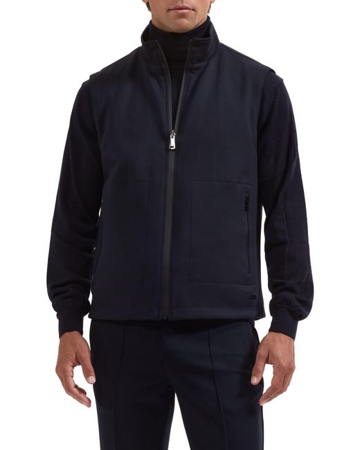 Bugatchi Blue Soft Touch Knit Vest for men