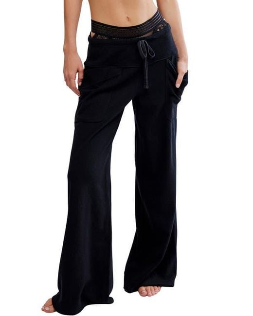 Free People Blue Staycation Lounge Pants