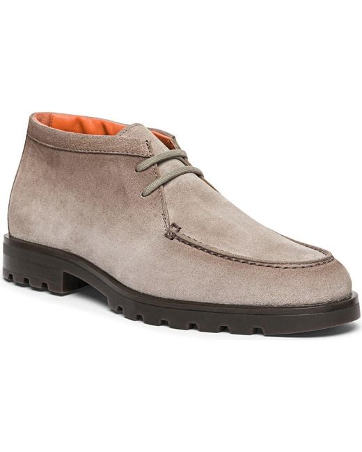 Santoni Gray Rock Chukka Boot for men