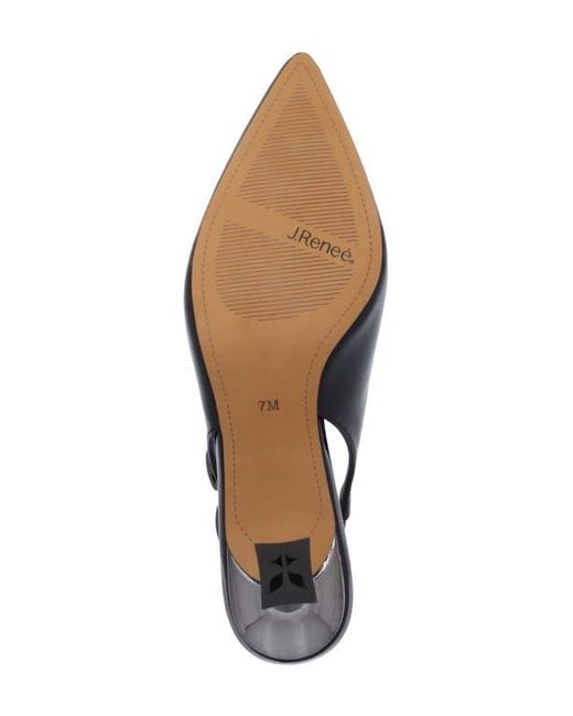 J. Reneé Black Krissa Slingback Pointed Toe Pump