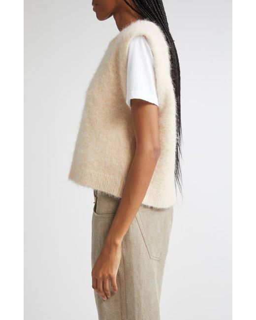 R13 Natural Deep Armhole Alpaca Blend Sweater Vest