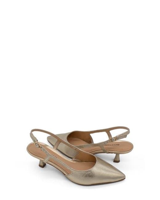 BOTTER Metallic Botolivia Legacy Pointed Toe Slingback Pump