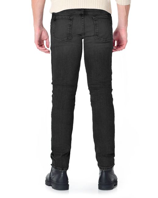 Fidelity Black Torino Coated Slim Fit Jeans for men