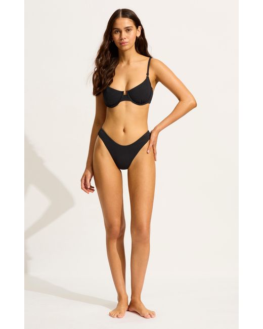 Seafolly Black Underwire Bikini Top