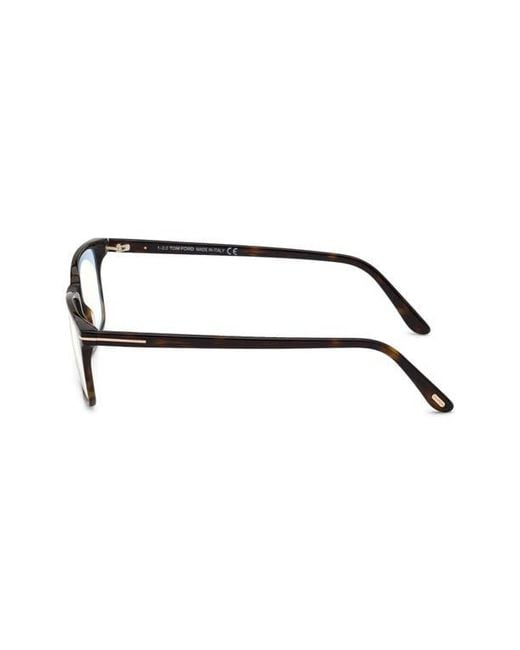 Tom Ford Brown 56Mm Rectangular Light Blocking Optical Glasses for men