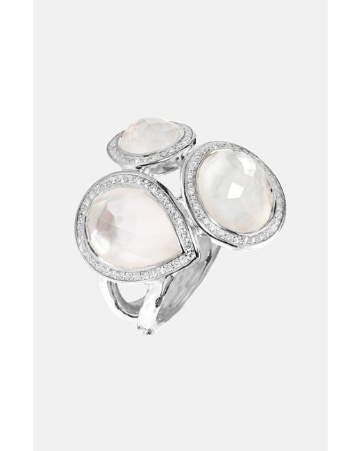 Ippolita White 'stella' Cluster Ring With Diamonds