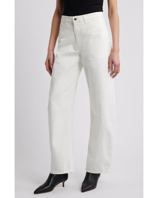 Nili Lotan White Tribeca Barrel Jeans