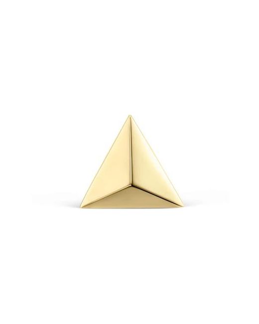 Maria Tash Metallic Faceted Triangle Single Threaded Stud Earring