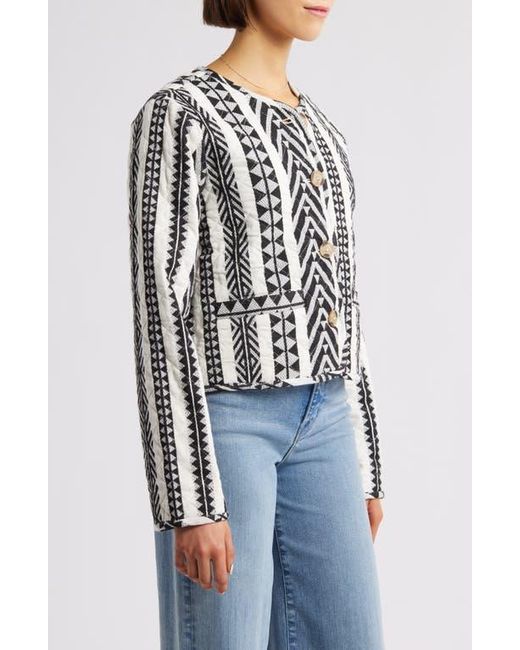 Sanctuary Black Coco Geo Quilted Jacket
