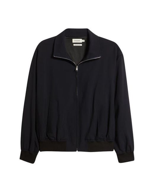 FRAME Blue Wool Zip Jacket for men