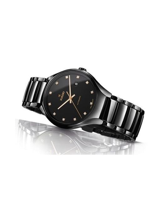 Rado Black True Automatic Diamond Ceramic Watch, 40Mm