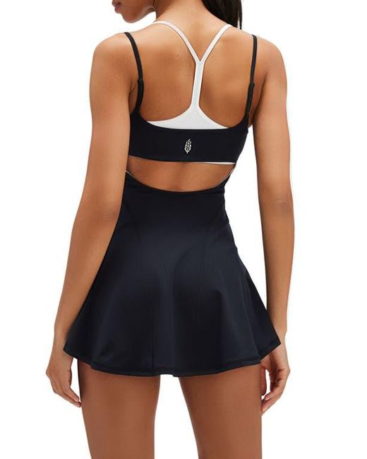 Free People Black Baseline Tennis Dress