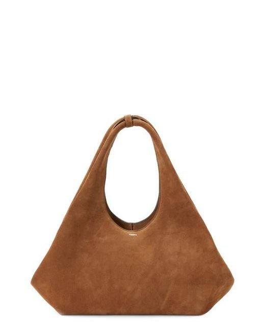 Coperni Brown Folded Suede Tote