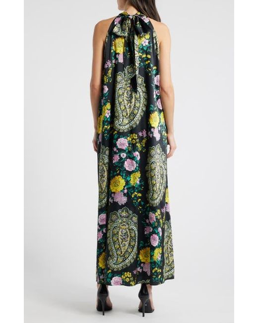 Kobi Halperin Green Genesis Halter Maxi Dress