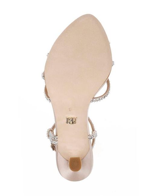 Badgley Mischka White Julietta Ankle Strap Sandal