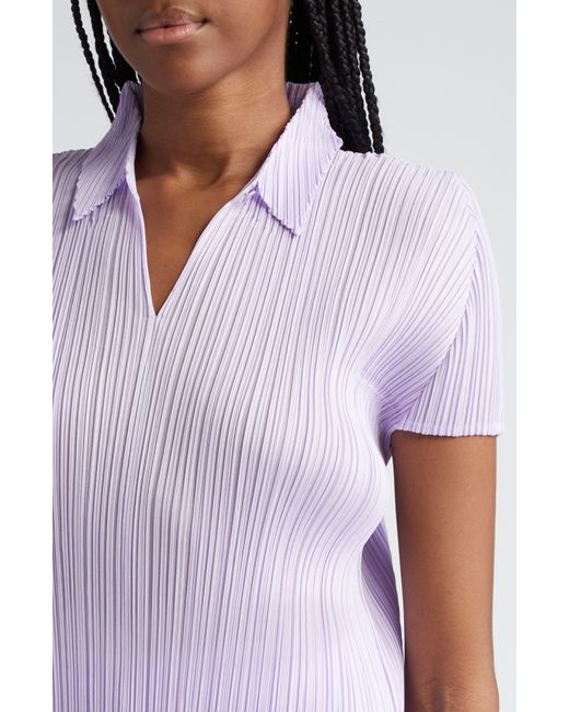 Pleats Please Issey Miyake White Monthly Colors April Pleated Top