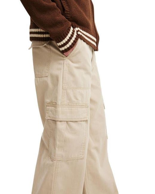 Cotton On Natural Axel Super Baggy Cargo Pant for men