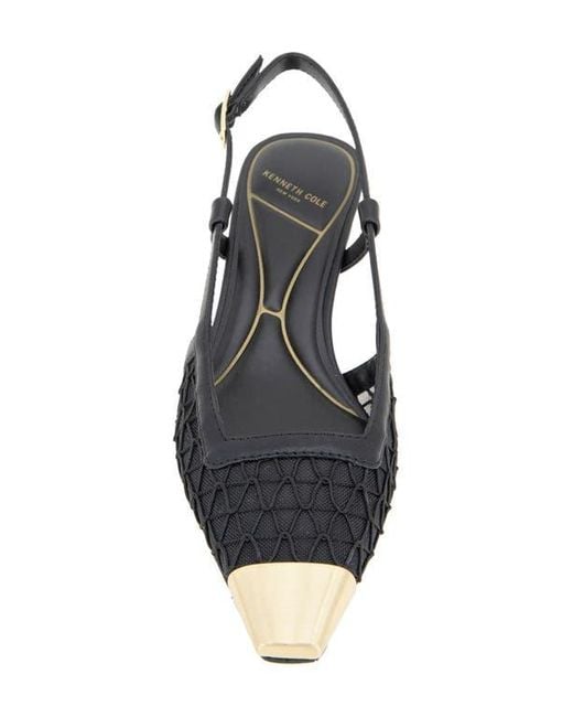 Kenneth Cole Blue Maxine Kitten Heel Slingback Pump