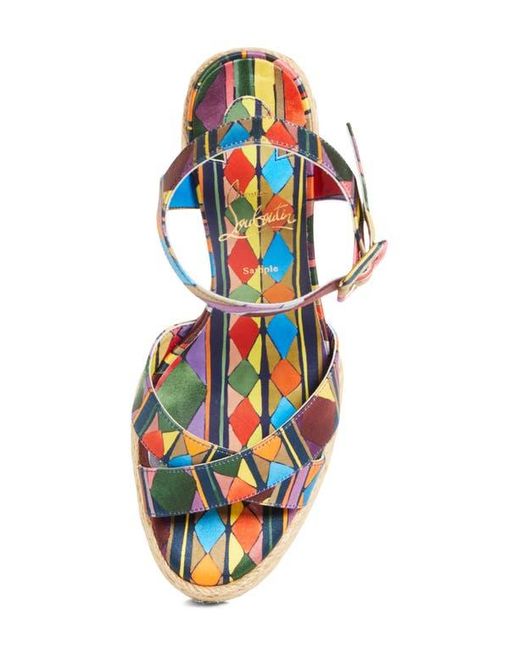 Christian Louboutin Multicolor Calakala Espadrille Platform Sandal