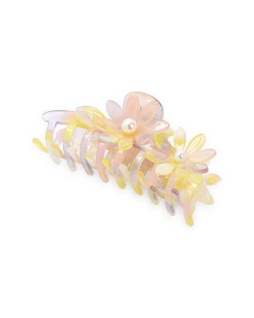 Lele Sadoughi White Petunia Claw Hair Clip