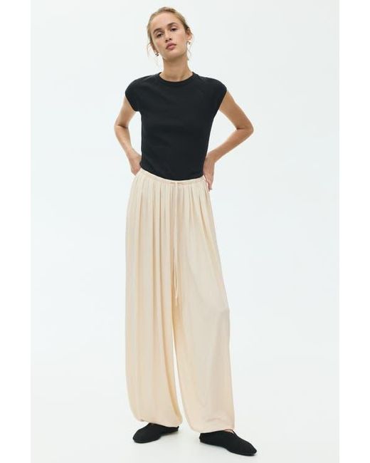 H&M Natural Balloon Drawstring Trousers