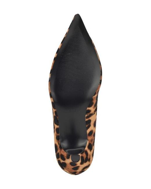 Nine West Natural Sisko Genuine Calf Hair Pointed Toe Kitten Heel Pump