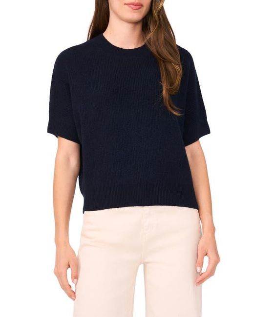 Halogen® Blue Short Sleeve Sweater