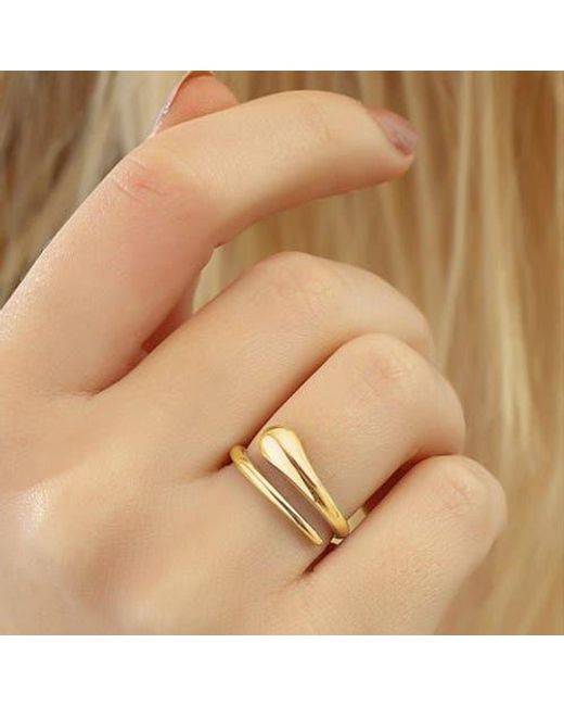 Spero London Metallic Signature Sterling Stacking Snake Ring